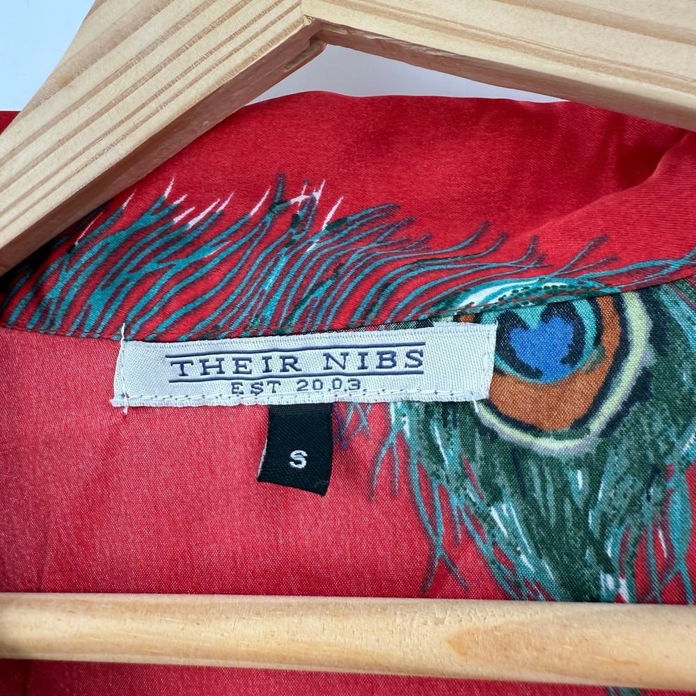 Women's their nibs peacock pajama top shirt size‎ small - Picture 2 of 10